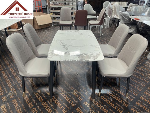 Đồ cũ Thiên Phú Home - Bàn Ăn Mặt Đá Ceramic Nhập Khẩu