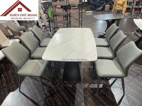 Đồ cũ Thiên Phú Home - Bộ Bàn Ăn Mặt Đá Ceramic 6 Ghế Hiện Đại Đồ cũ Thiên Phú Home - Bộ Bàn Ăn Mặt Đá Ceramic 6 Ghế Hiện Đại