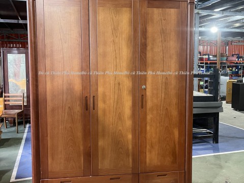 Đồ cũ Thiên Phú Home - Tủ Gỗ Thanh Lý Tại Đà Nẵng - Tủ Gỗ Xoan Đào 3 Cánh