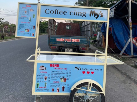 Xe Đẩy Bán Hàng Di Động Giá Rẻ Tại Đà Nẵng - Xe Đẩy Thiên Phú Home