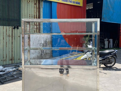 Đồ cũ Thiên Phú Home - Tủ Bán Hàng Inox 1m4 - Tủ Bán Hàng Giá Rẻ Tại Đà Nẵng